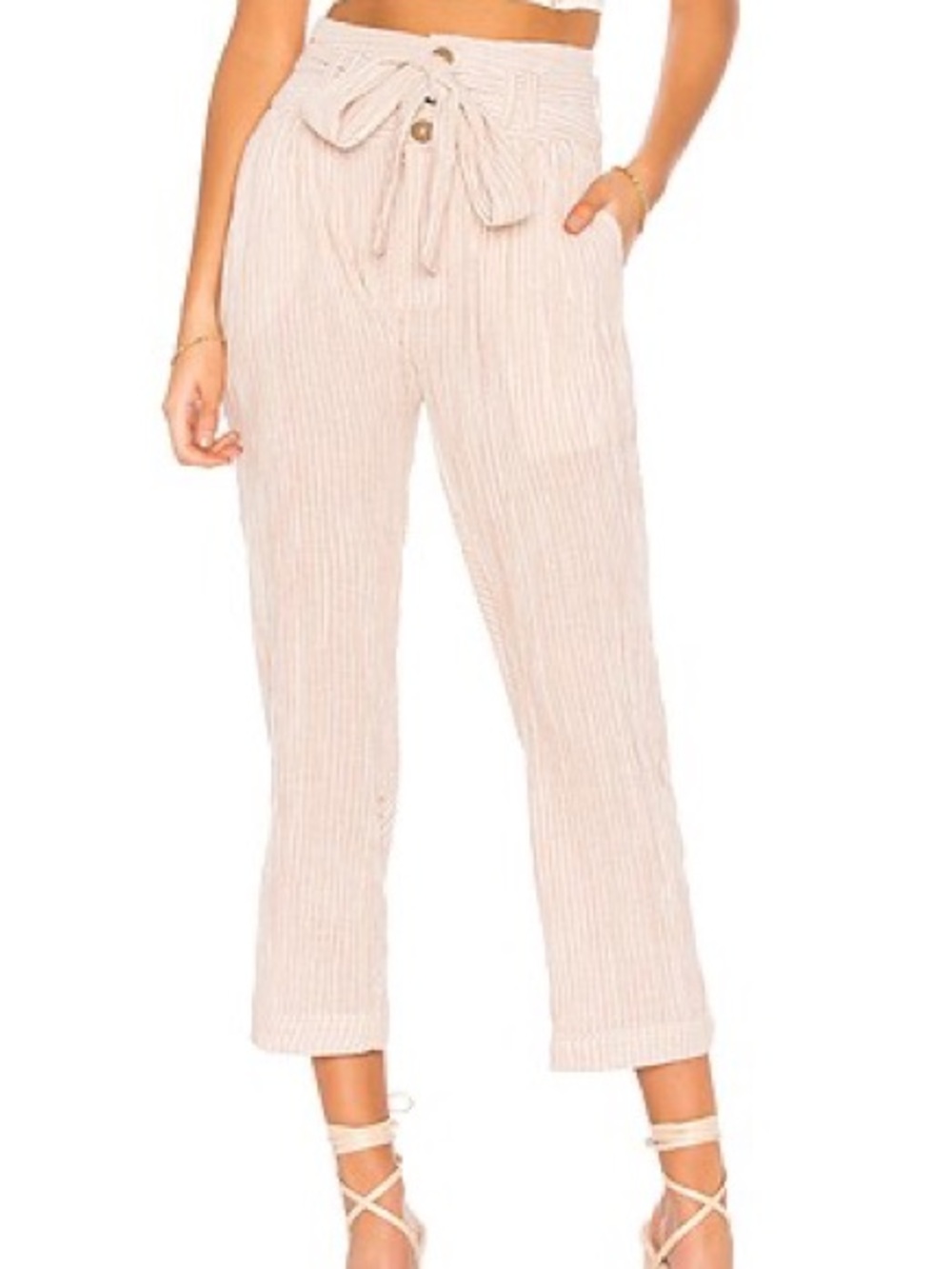 Free People Rumors Yarn Dye Harem Pants Textured High Waisted: Size 8